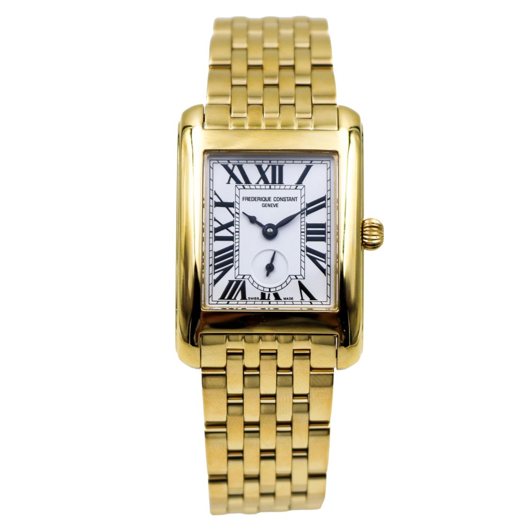 Frederique Constant Carrée Small Seconds yellow-gold tone front view