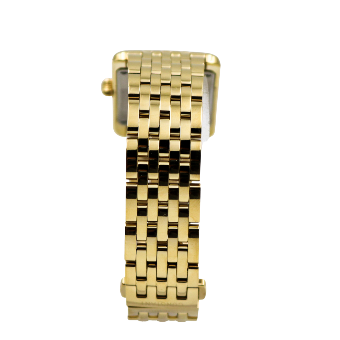 Frederique Constant Carrée Small Seconds yellow-gold tone top strap view