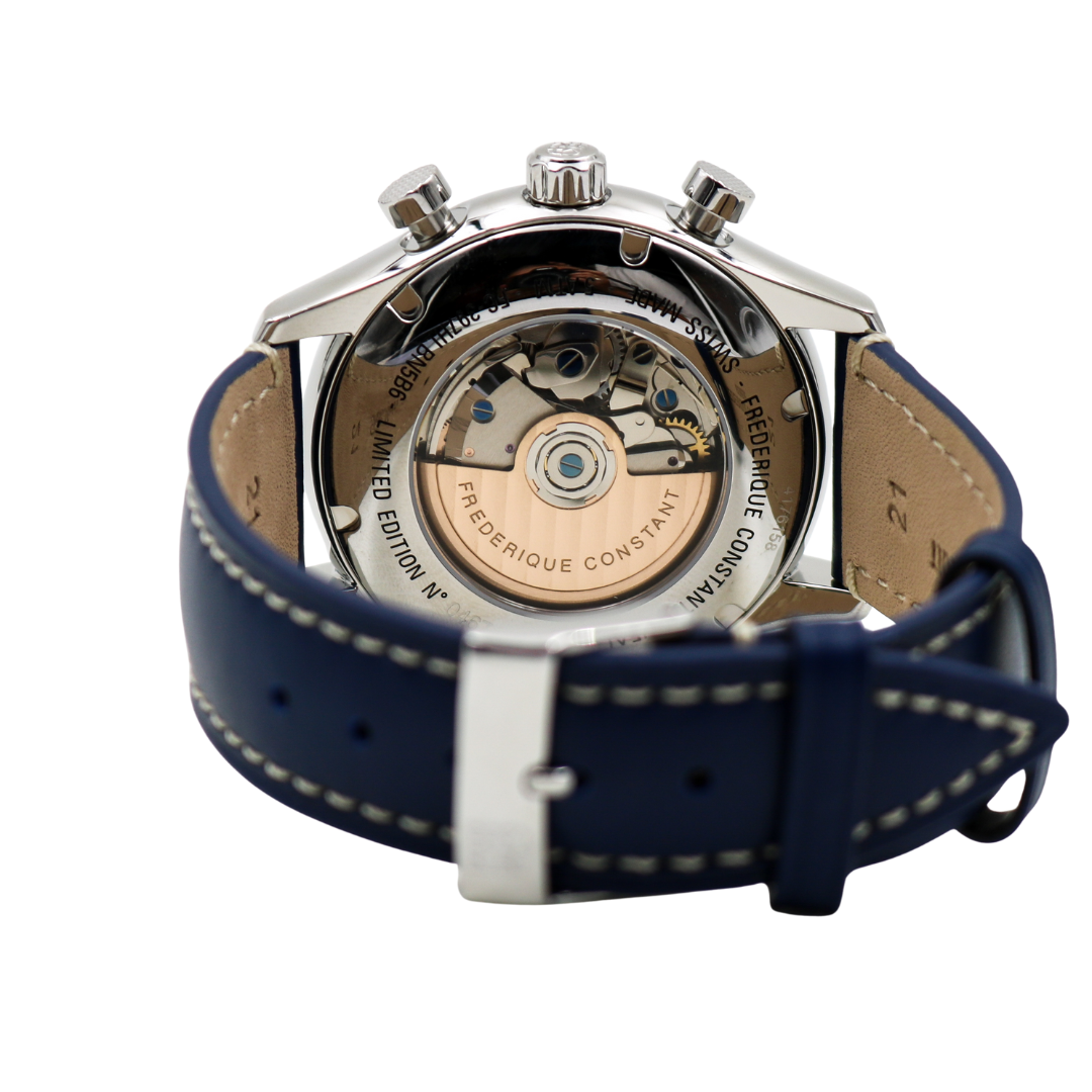 Frederique Constant Healey Chronograph 42 mm exhibition caseback