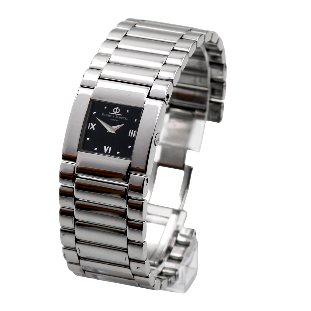 Right side view of the Baume & Mercier Catwalk (Silver) Watch, showcasing the sleek design of the stainless steel case.