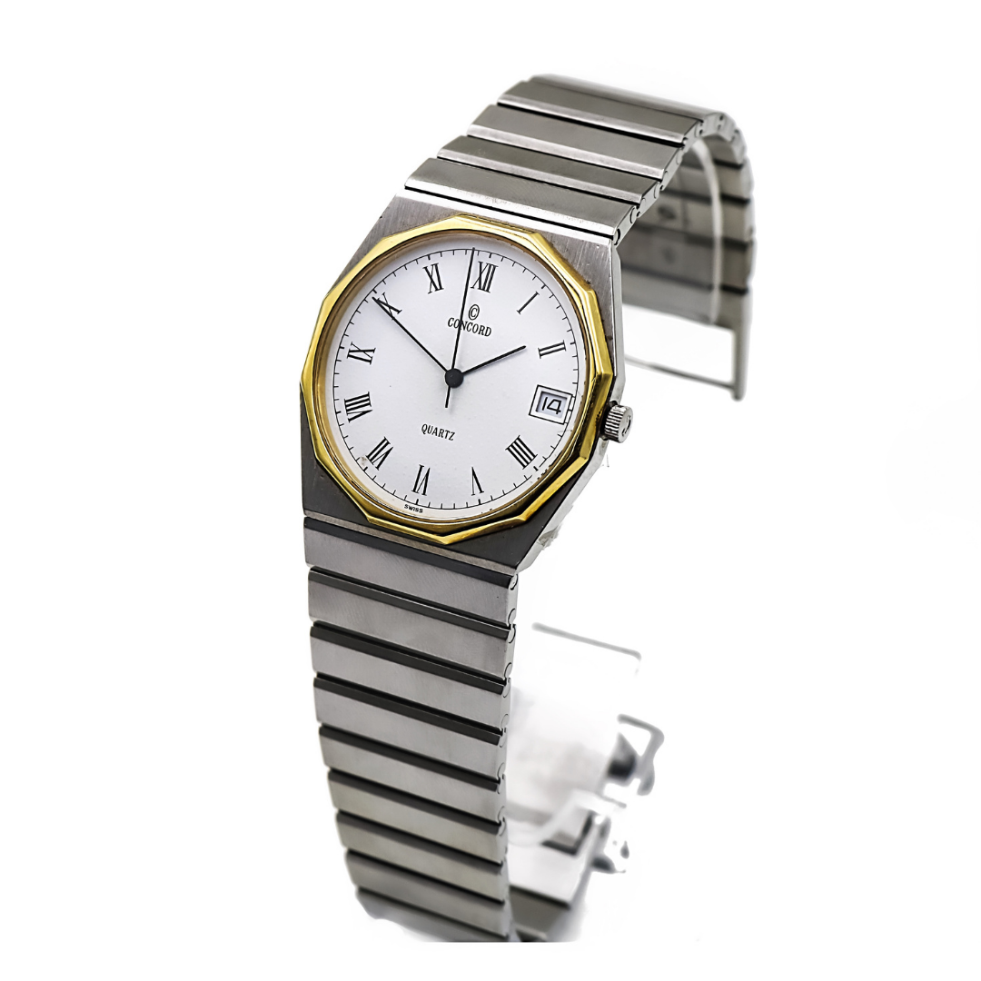CONCORD QUARTZ MARINER SG. Steel and 18k Gold mens luxury watch