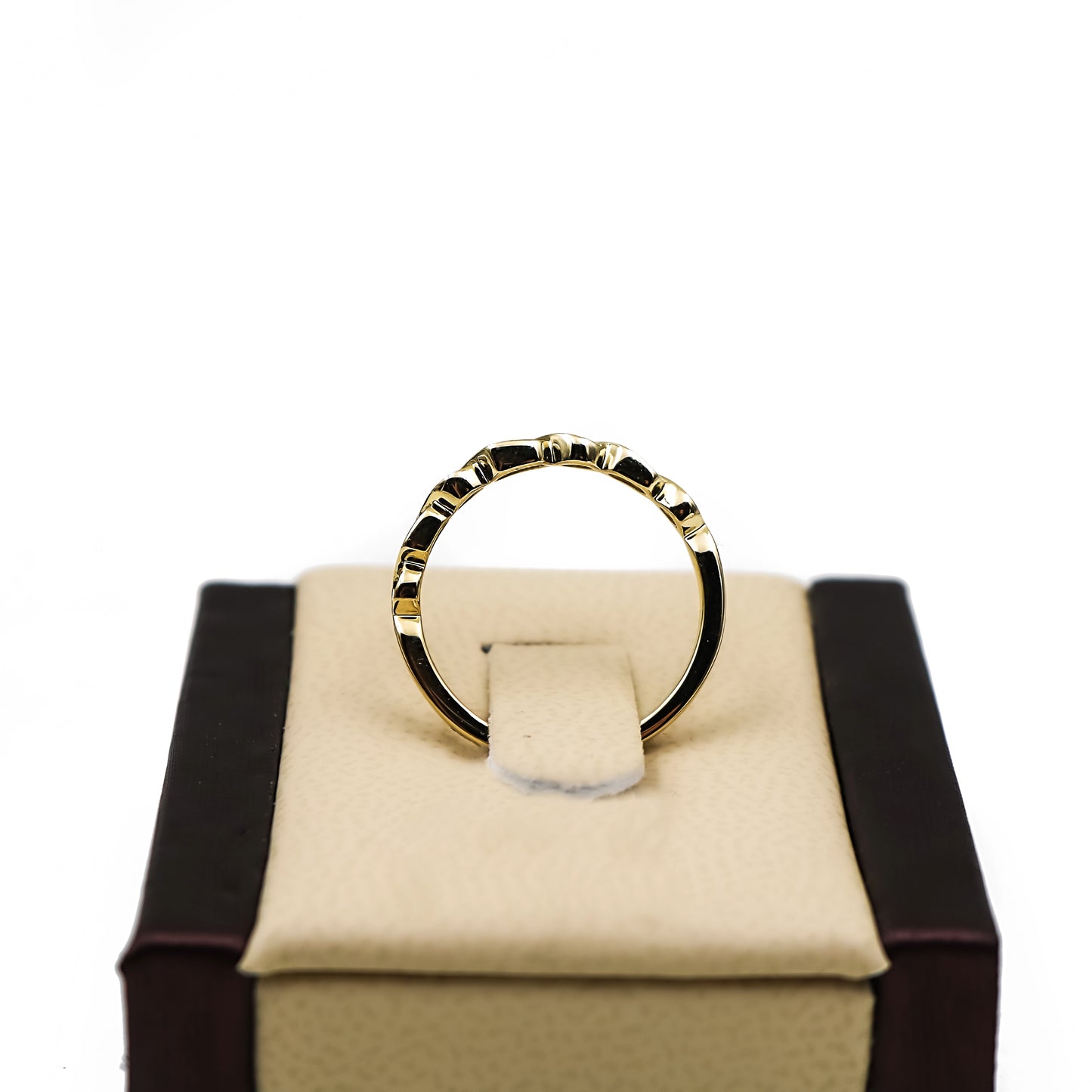 14K Gold stackable ring with Diamonds