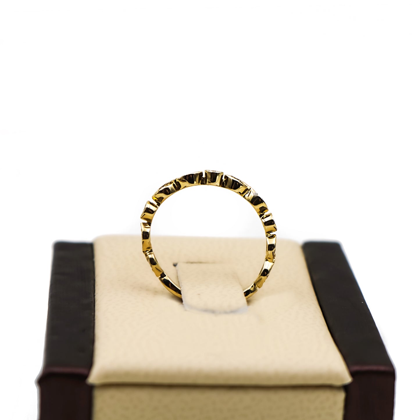 14K Gold fancy band with Diamonds