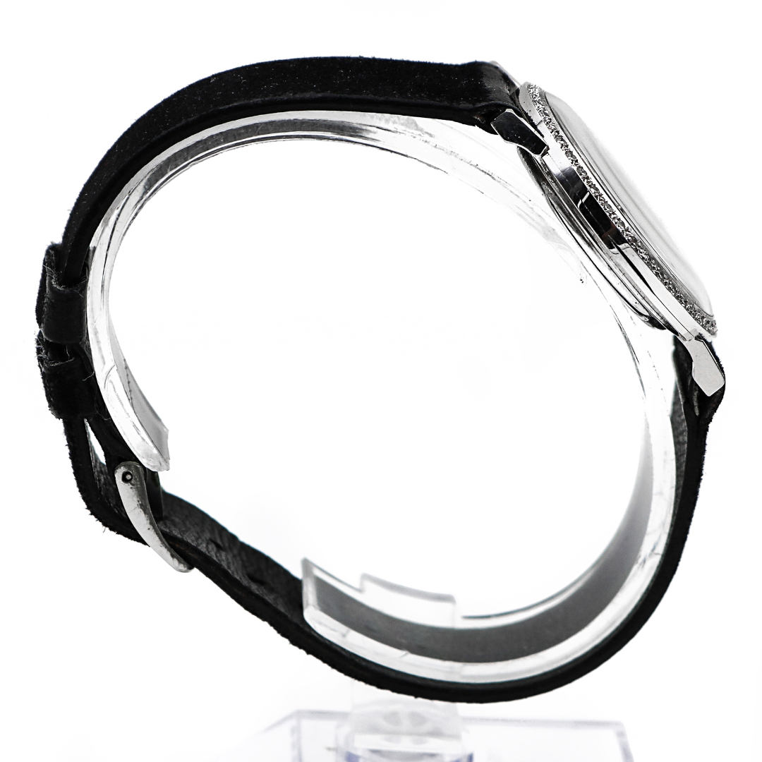 Longines Solid White Gold with Diamond Bezel