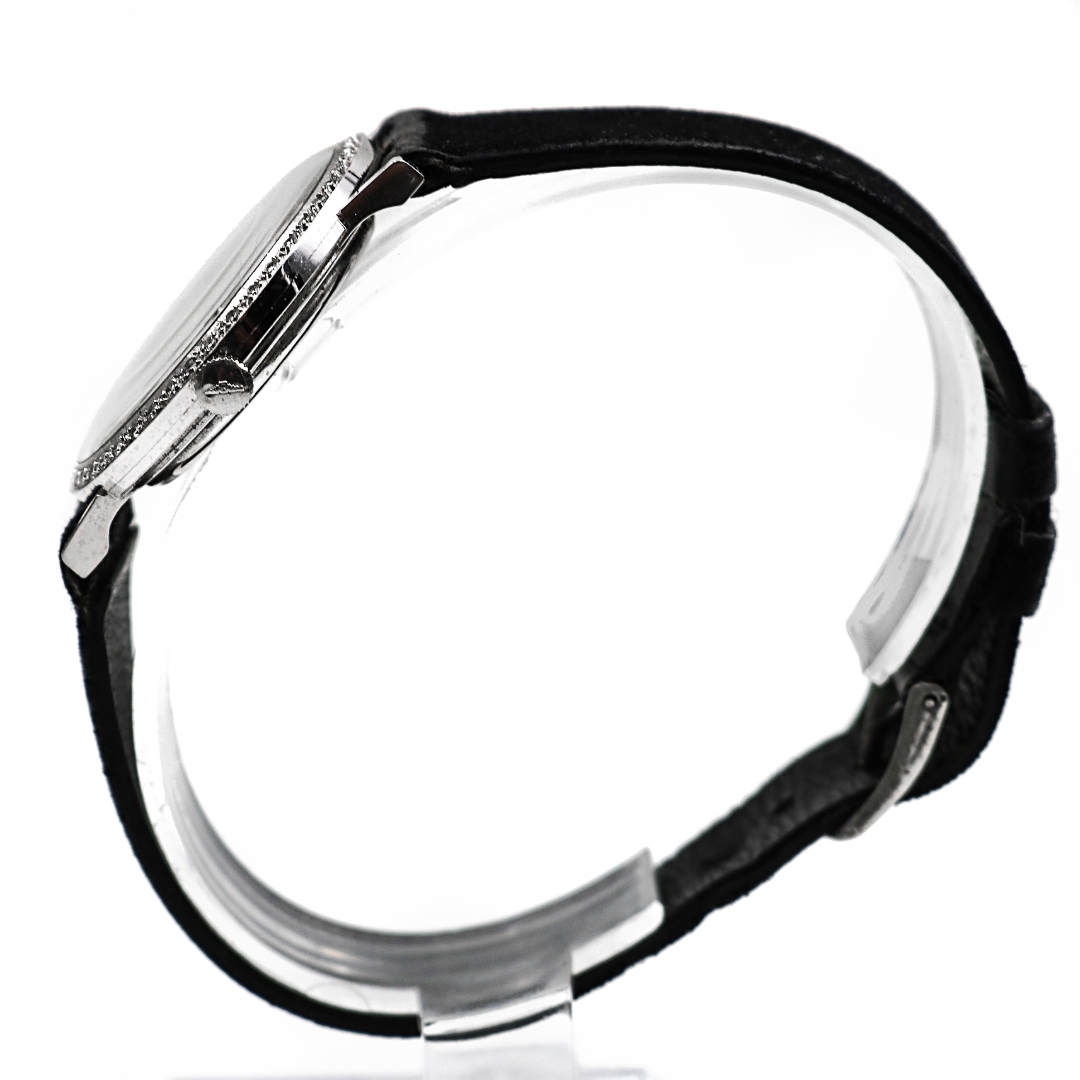 Longines Solid White Gold with Diamond Bezel