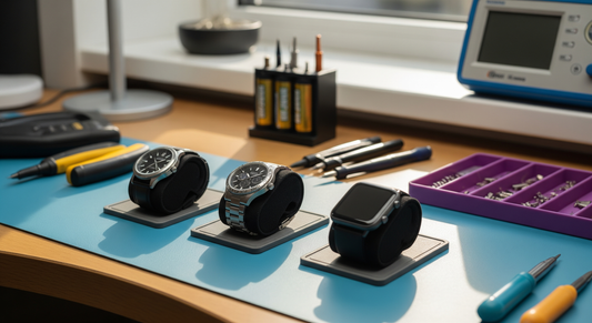 Watch case secured for precision drilling or engraving work