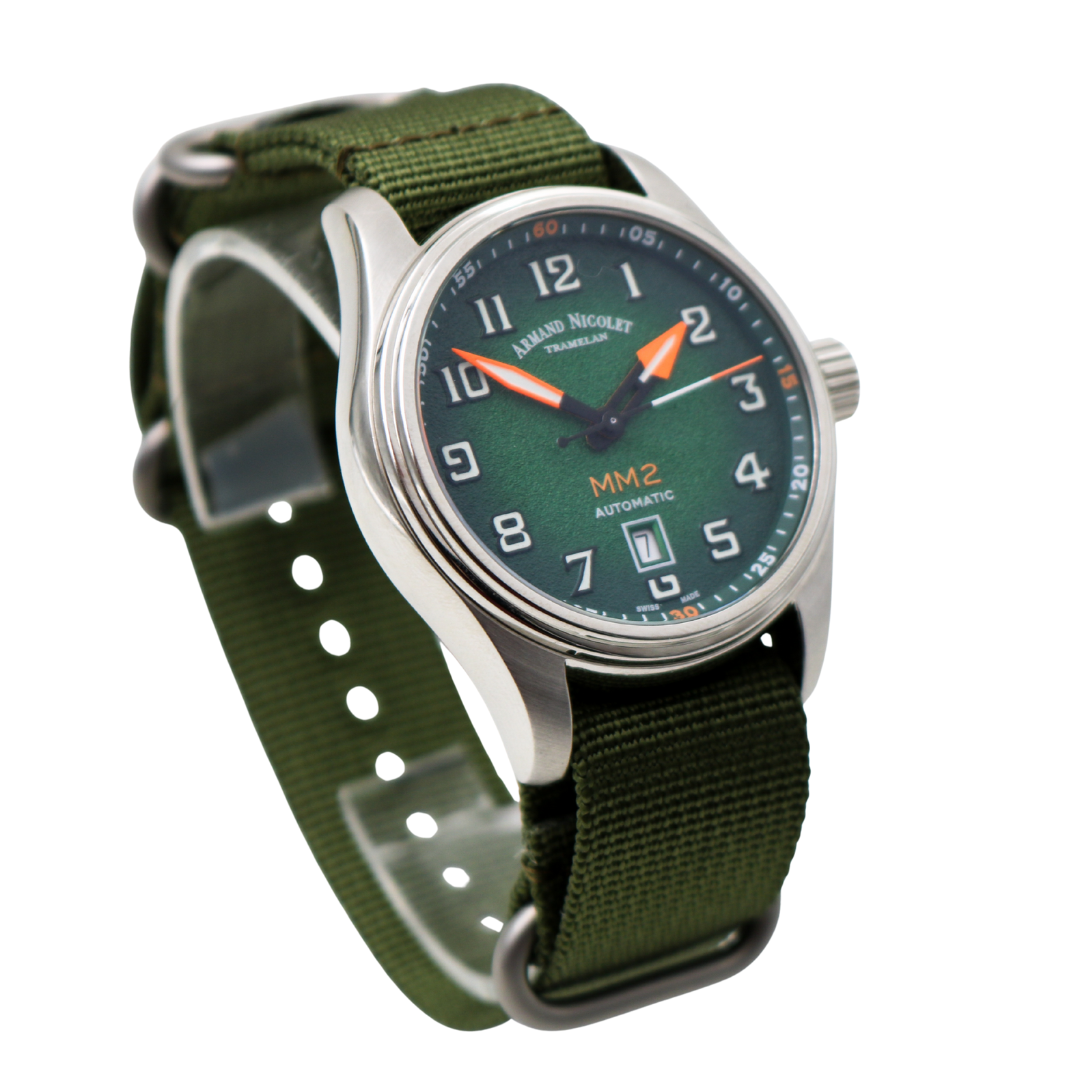 Armand Nicolet MM2-41 Date 41 mm Green Dial Automatic Watch