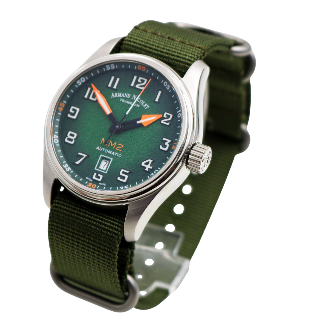 Armand Nicolet MM2-41 Date 41 mm Green Dial Automatic Watch