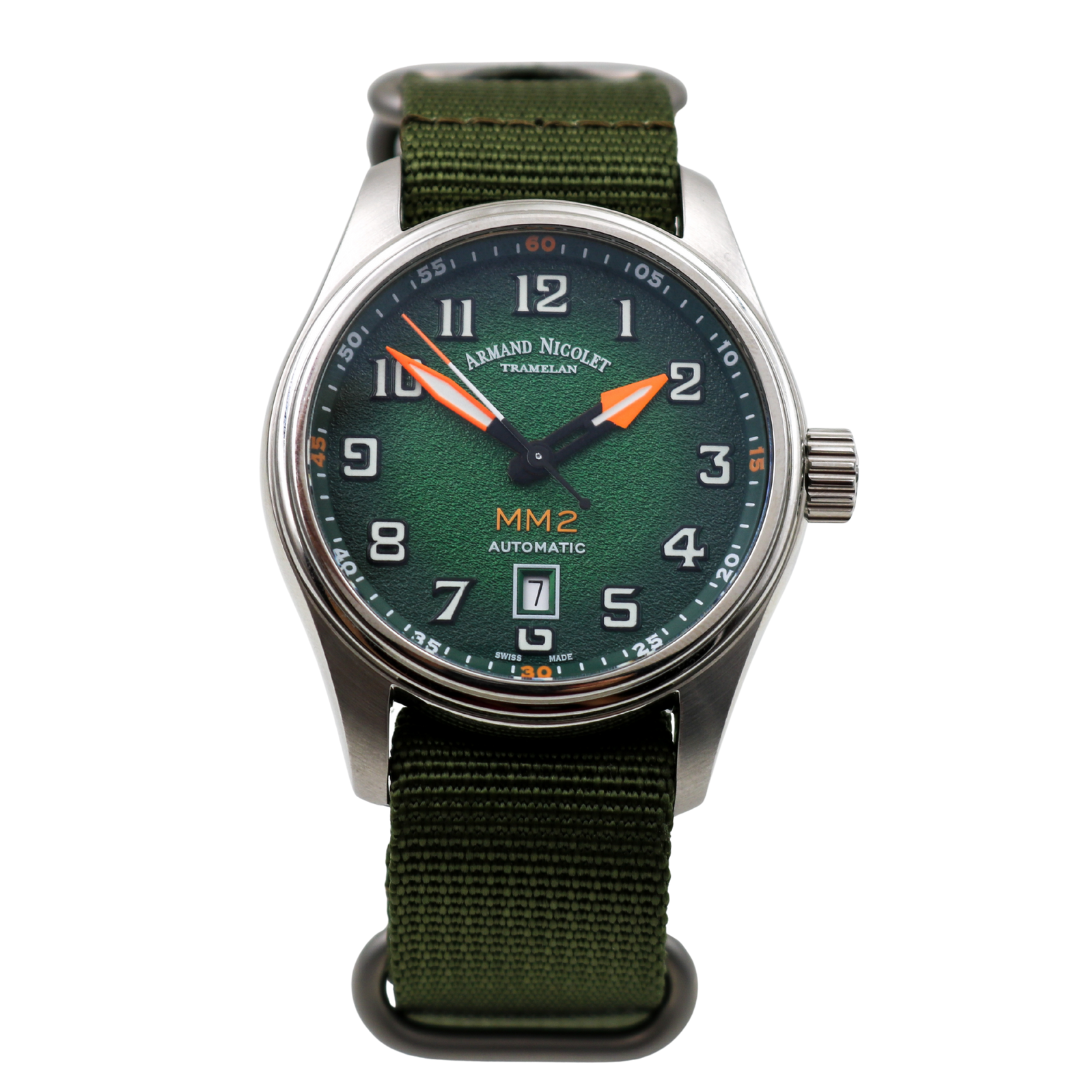 Armand Nicolet MM2-41 Date 41 mm Green Dial Automatic Watch