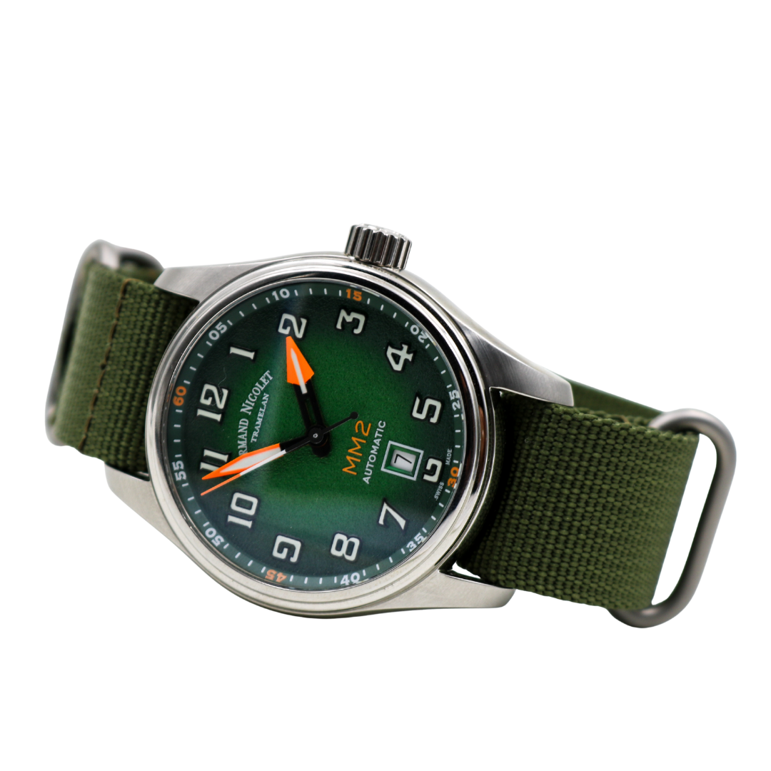 Armand Nicolet MM2-41 Date 41 mm Green Dial Automatic Watch