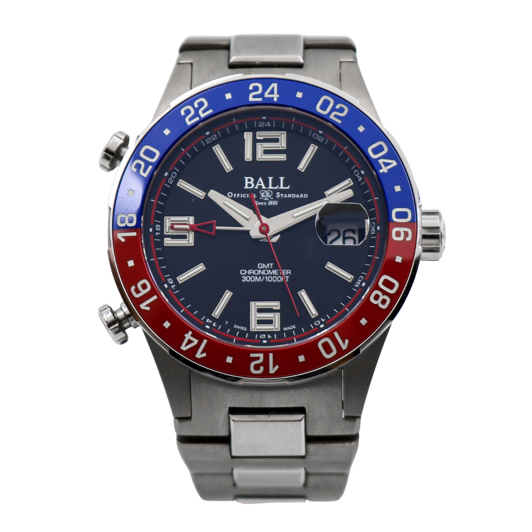 Front view of Ball Engineer III Maverick GMT watch