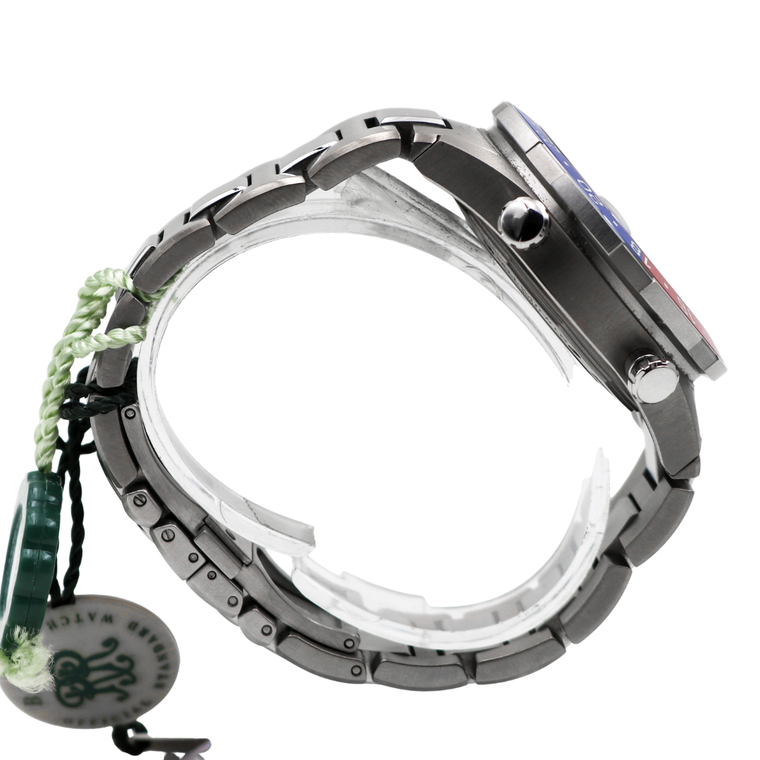 Left side profile of Ball Engineer III Maverick GMT watch