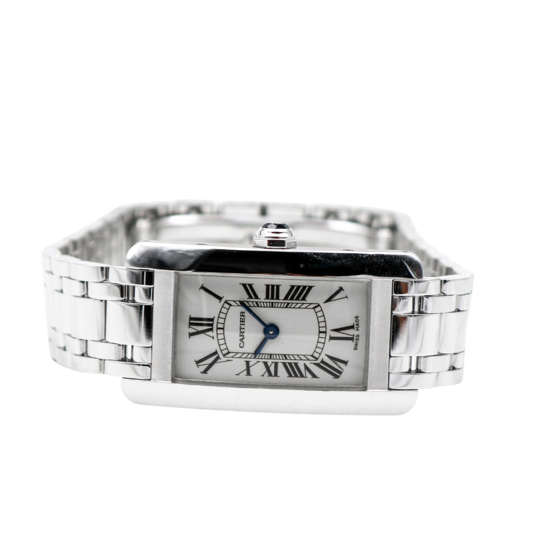 Cartier Ballon Bleu Small 18K White Gold watch, layflat view