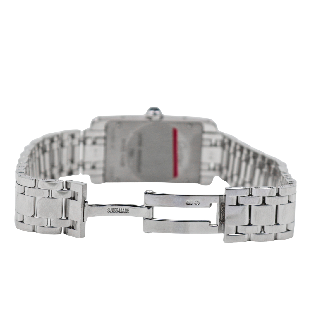 Cartier Ballon Bleu Small 18K White Gold watch with open clasp