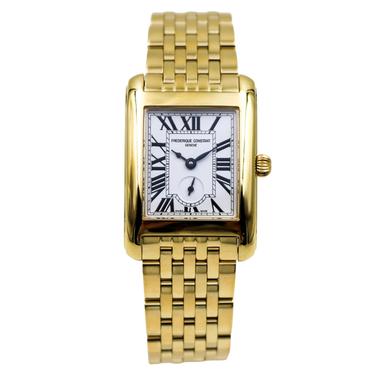 Frederique Constant Carrée Small Seconds yellow-gold tone front view