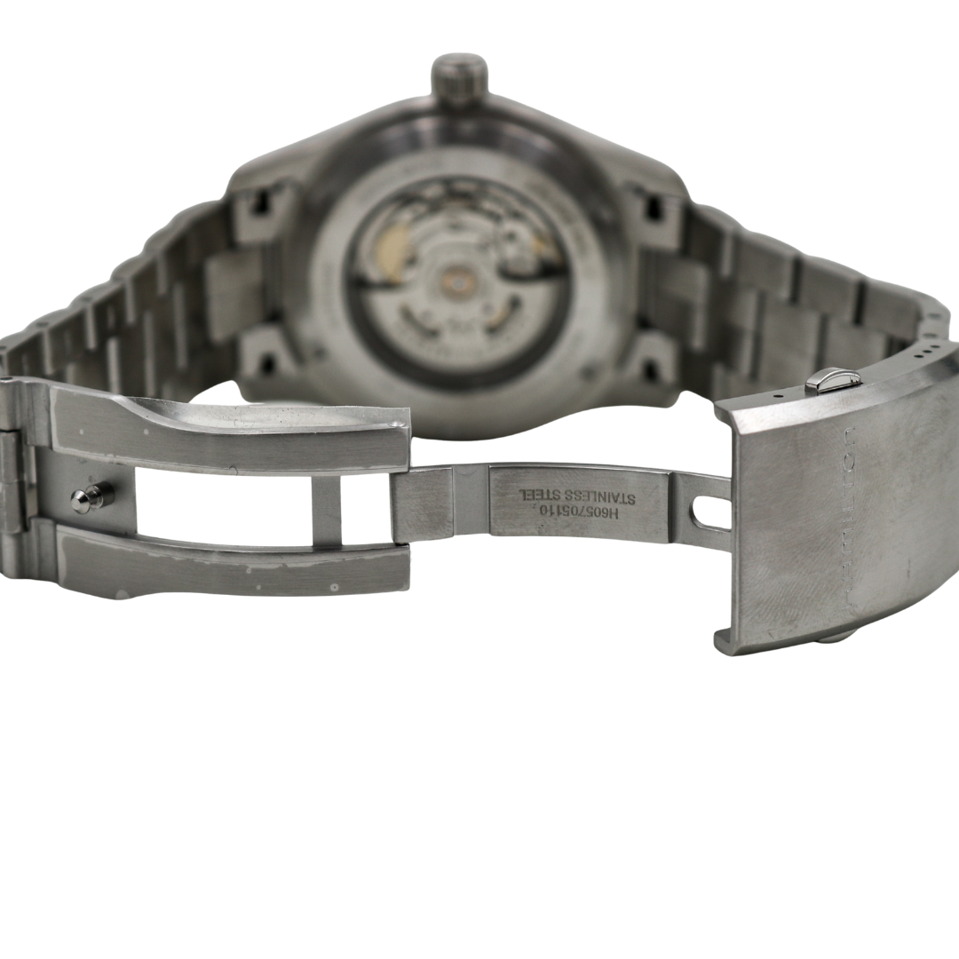 Open clasp and deployant mechanism of Hamilton Khaki Field bracelet