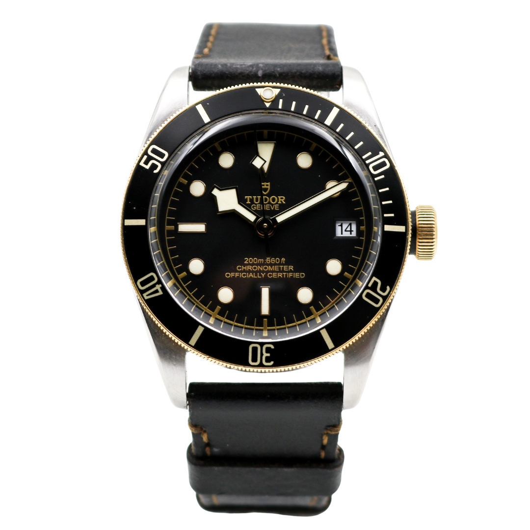 Tudor Black Bay 41mm Black Dial watch, front view