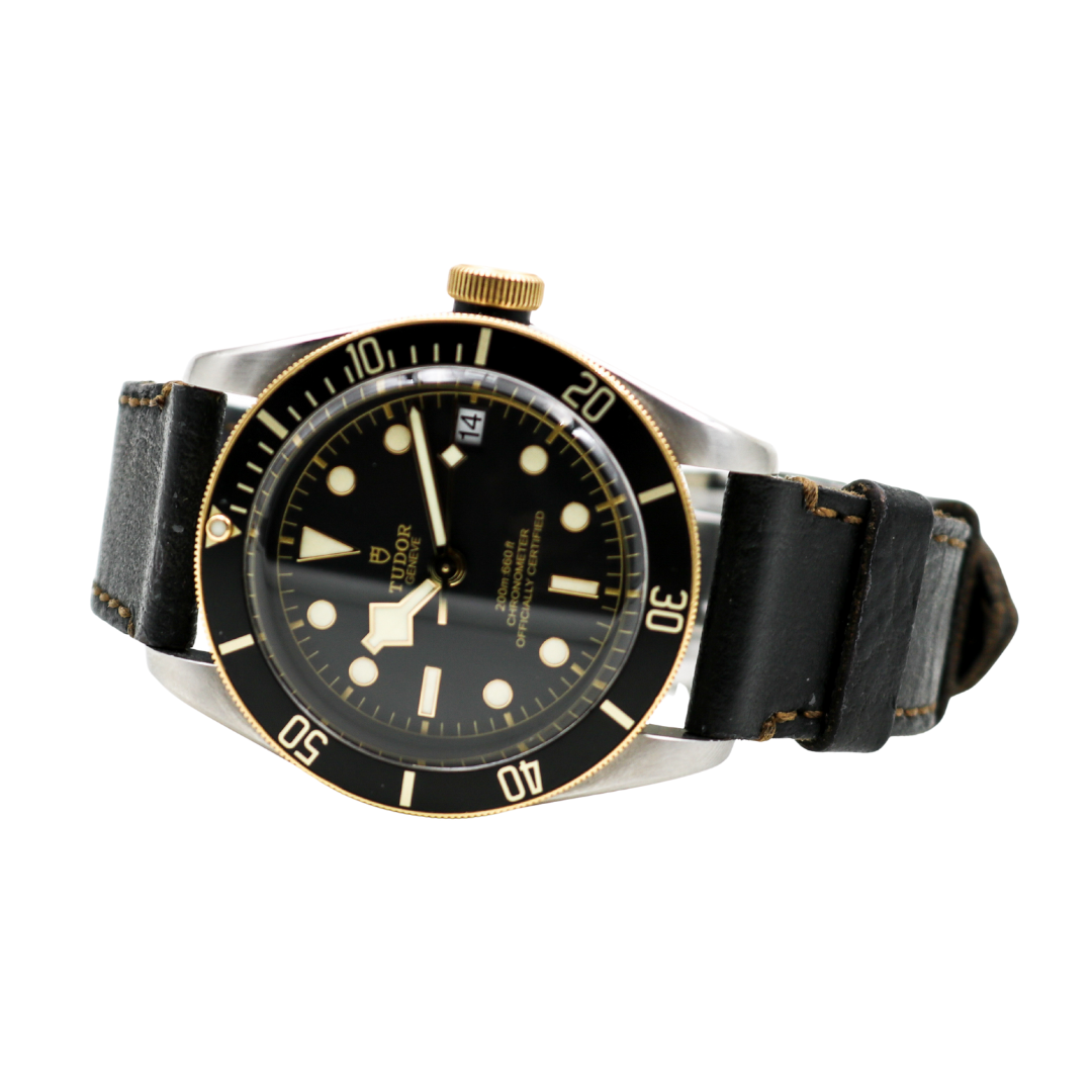 Tudor Black Bay 41mm Black Dial watch, layflat view