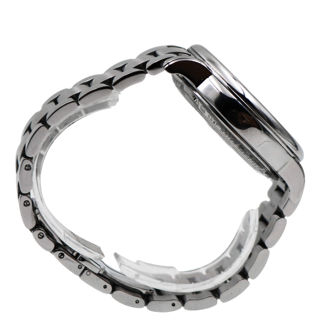 Side profile of the left side of the Montblanc 4810 revealing the crown with the signature star logo.