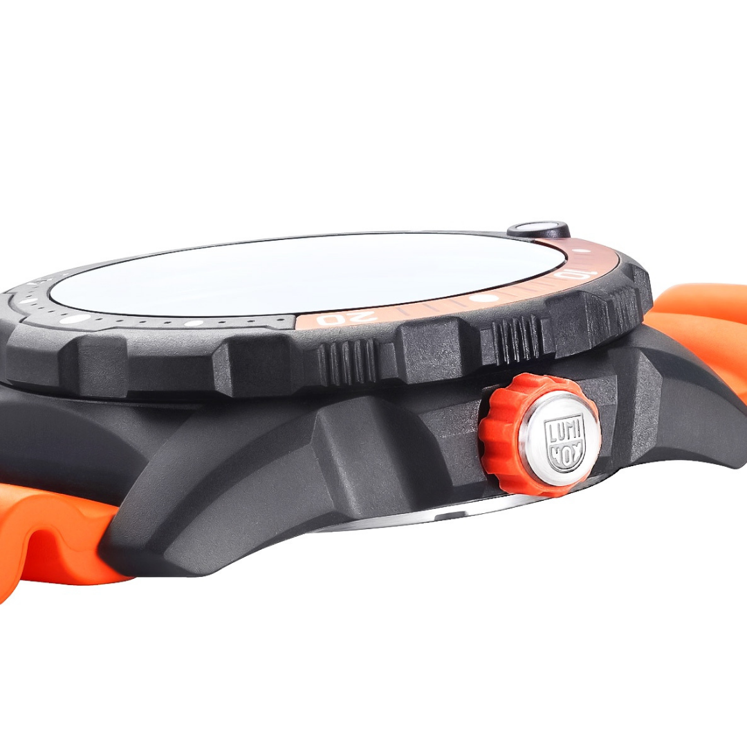 Luminox Bear Grylls Survival SEA. WatchWorks. Orange sports and divers watch