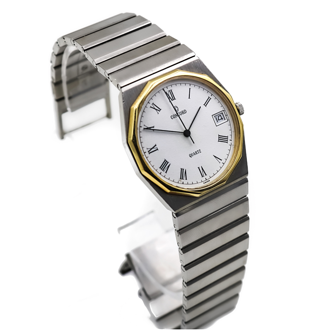 CONCORD QUARTZ MARINER SG. Steel and 18k Gold mens luxury watch 