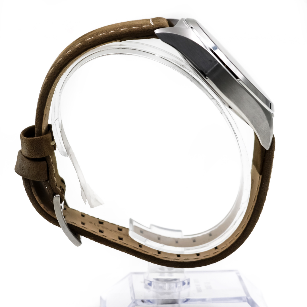  Hamilton Khaki Field Automatic Brown Calfskin Leather Mens Watch