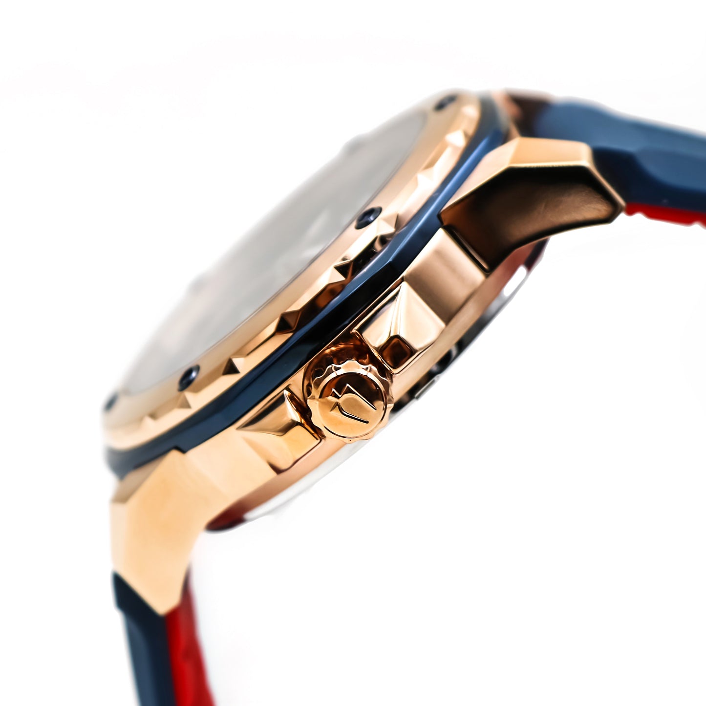 Bulova Marine Star Rose gold Blue Silicone mens sports watch