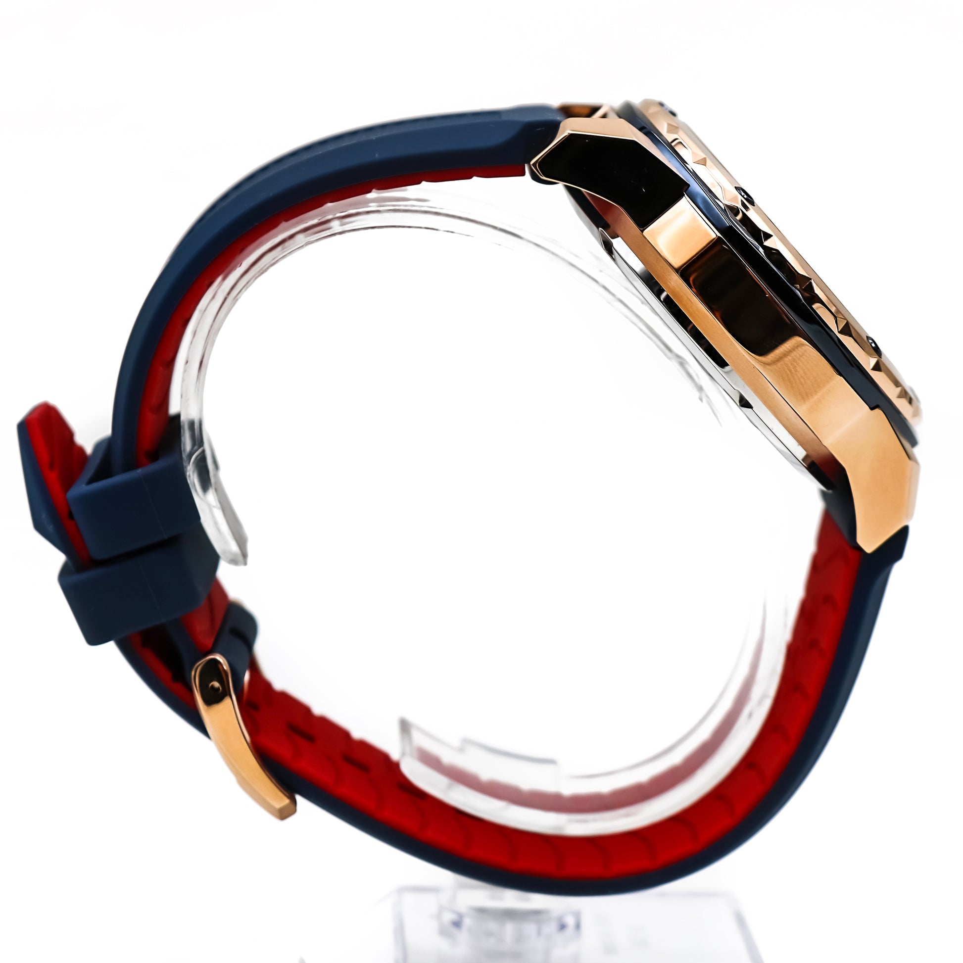 Bulova Marine Star Rose gold Blue Silicone mens sports watch