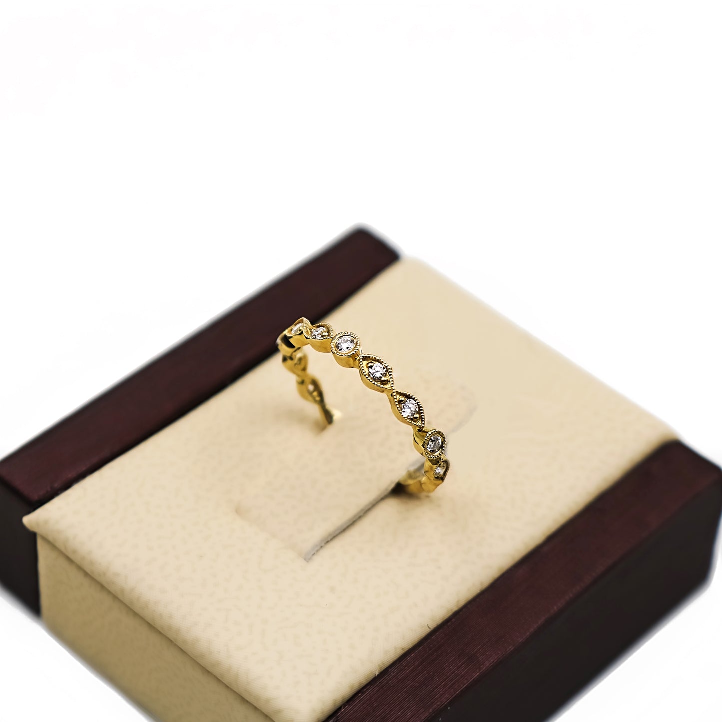 14K Gold fancy band with Diamonds