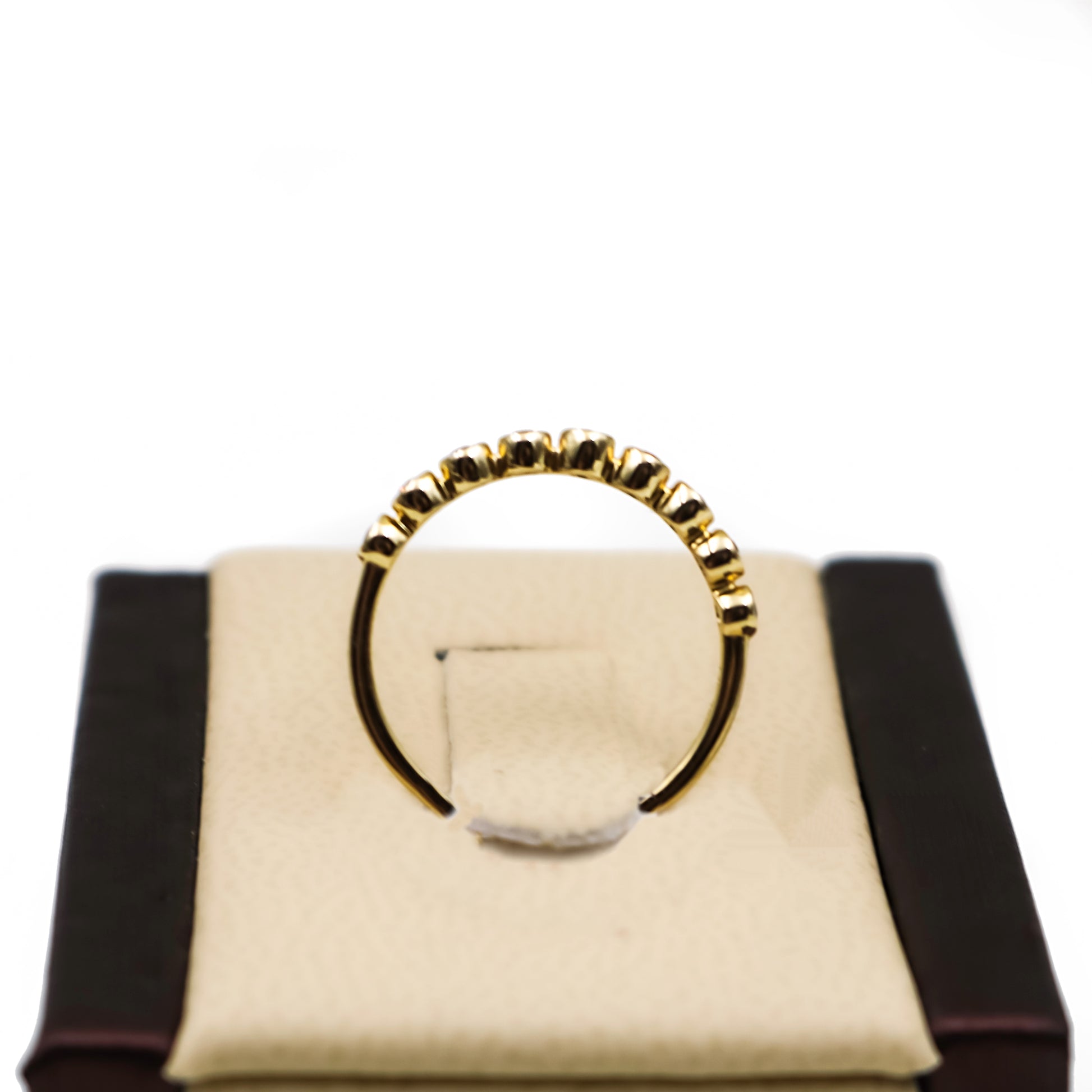 14K Gold stackable ring with Diamond and Sapphire Stones