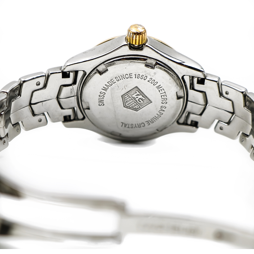 Tag Heuer Ladies Link 2 toned steel and 18k yellow gold dress watch 