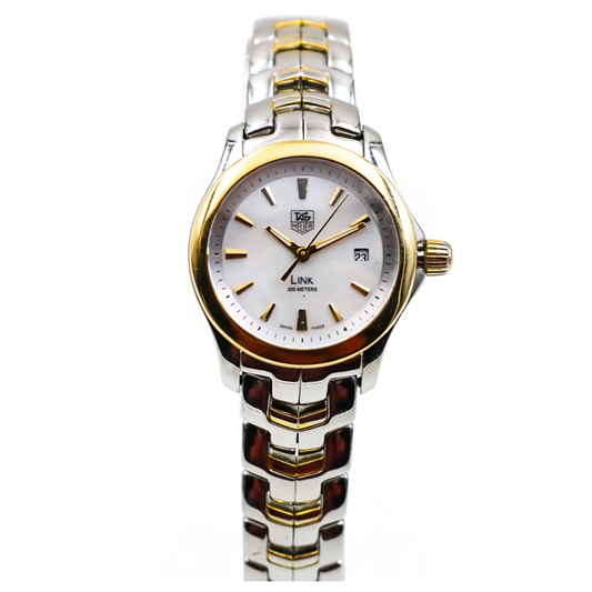 Tag Heuer Ladies Link 2 toned steel and 18k yellow gold dress watch 